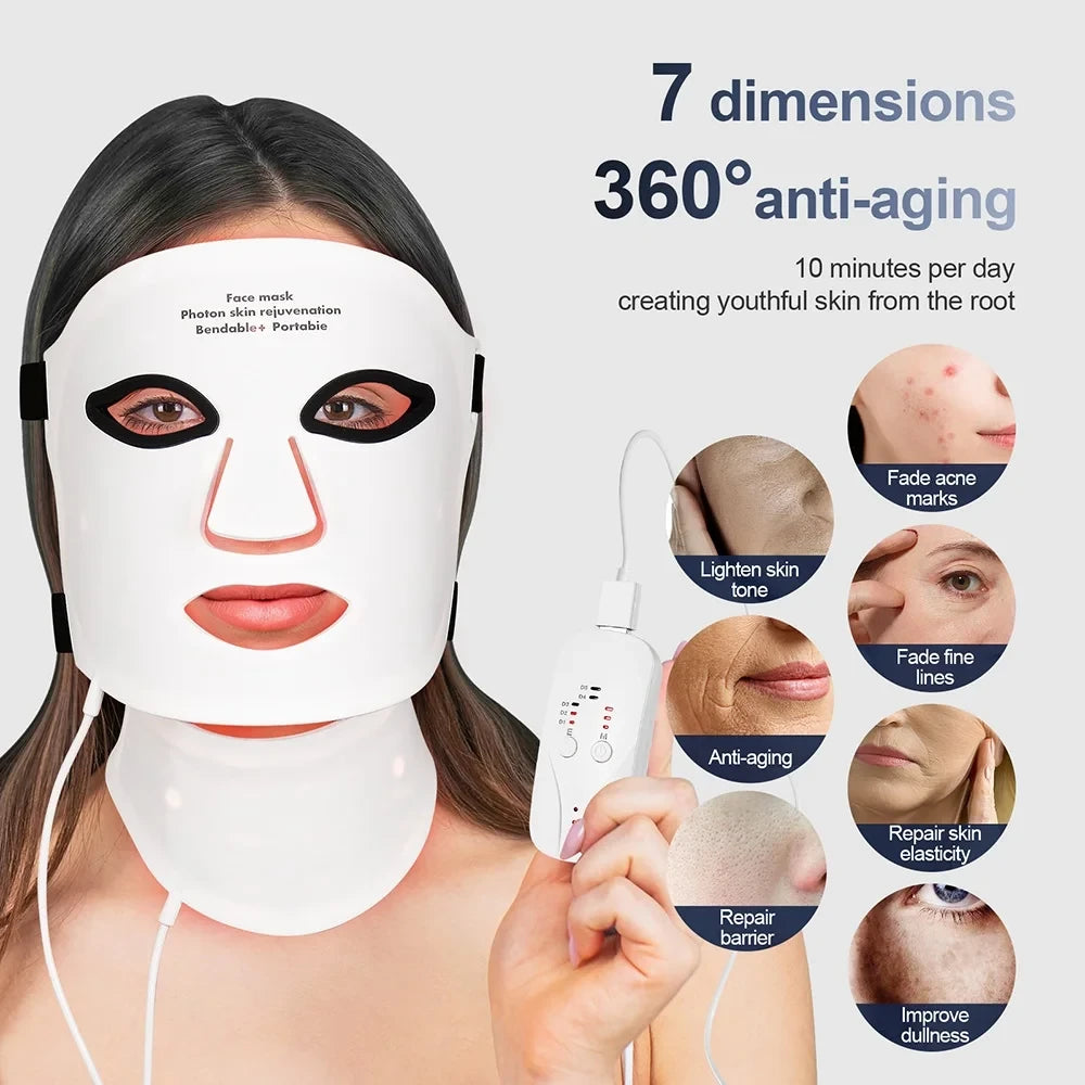 Flexible Silicone LED Light Therapy Mask