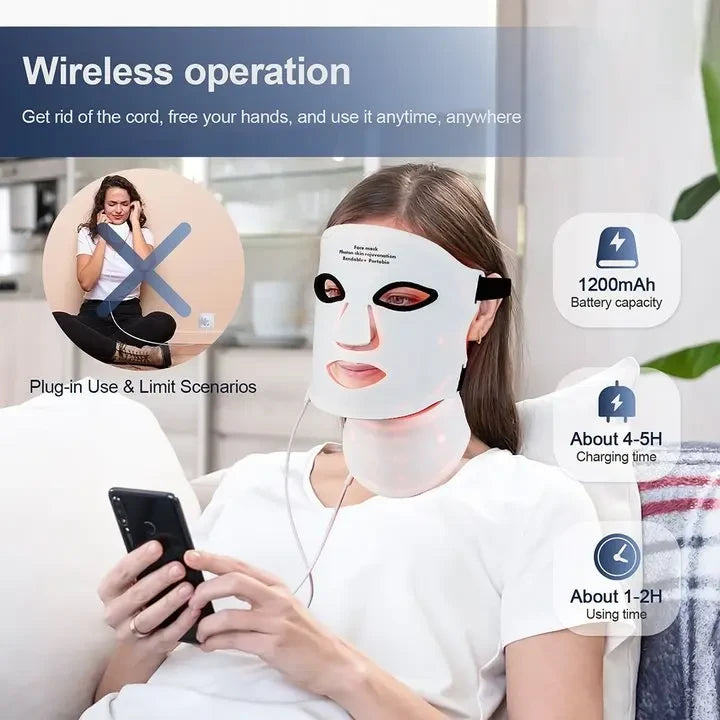 Flexible Silicone LED Light Therapy Mask