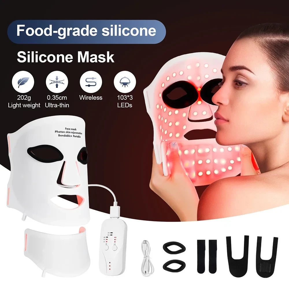 Flexible Silicone LED Light Therapy Mask