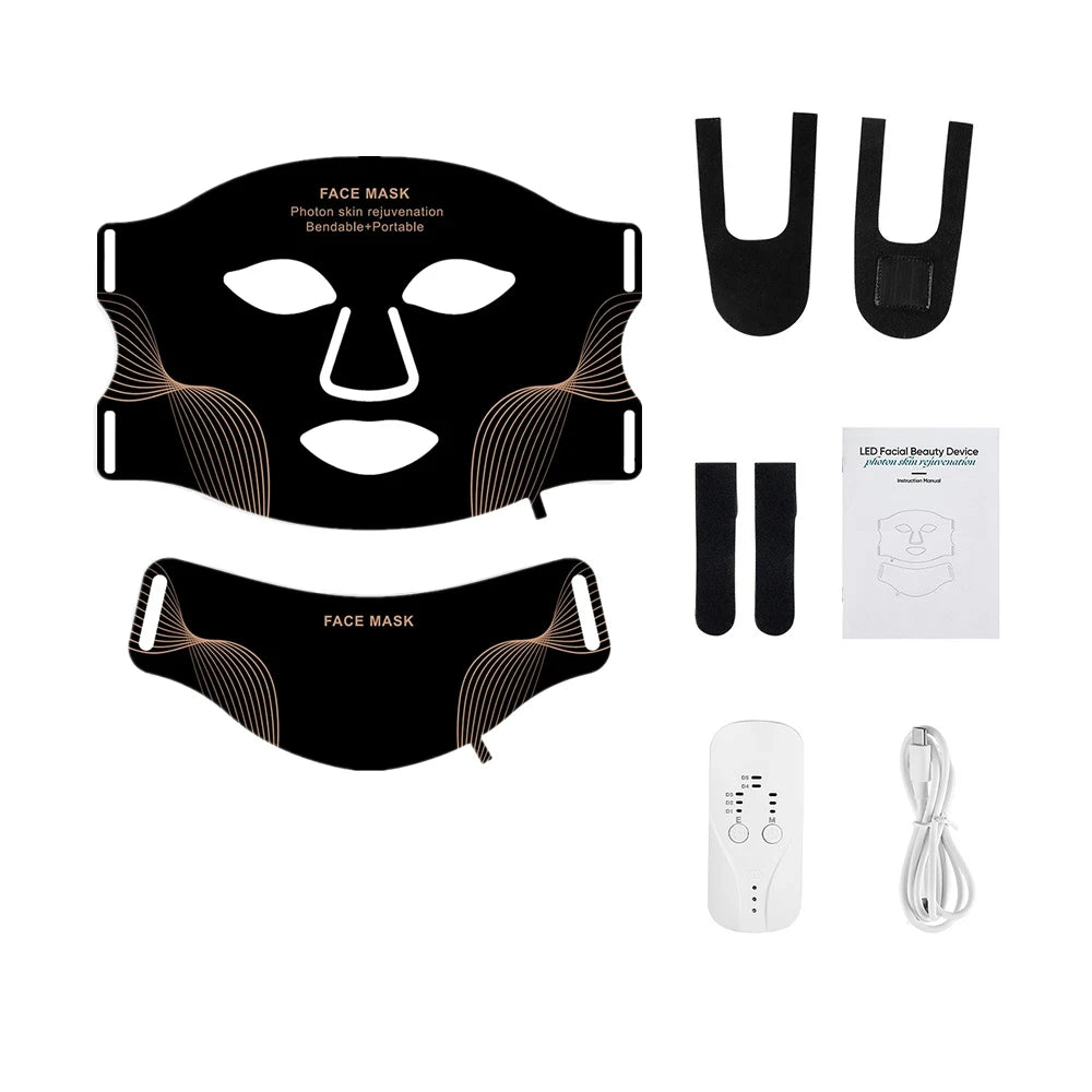 Flexible Silicone LED Light Therapy Mask